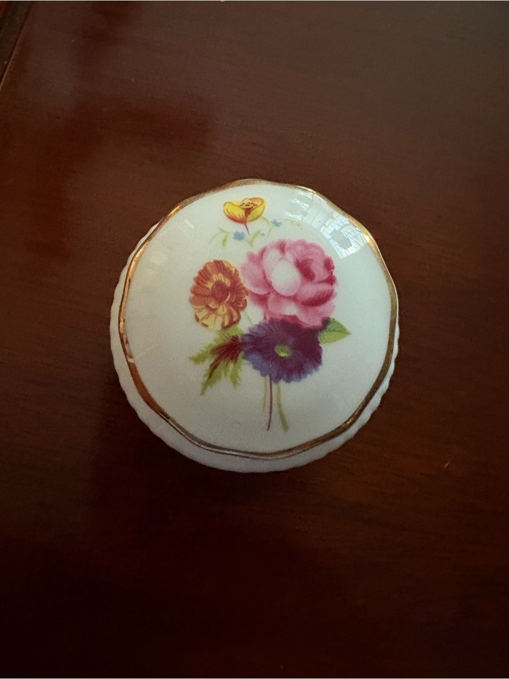 Royal Adderley Floral Trinket Box made in England